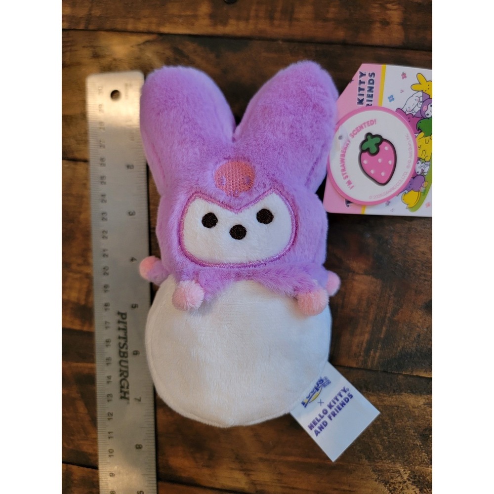 Sanrio Kuromi Peeps‎ Strawberry Scented Plush Purple Bunny Easter 208376-E 6.5in